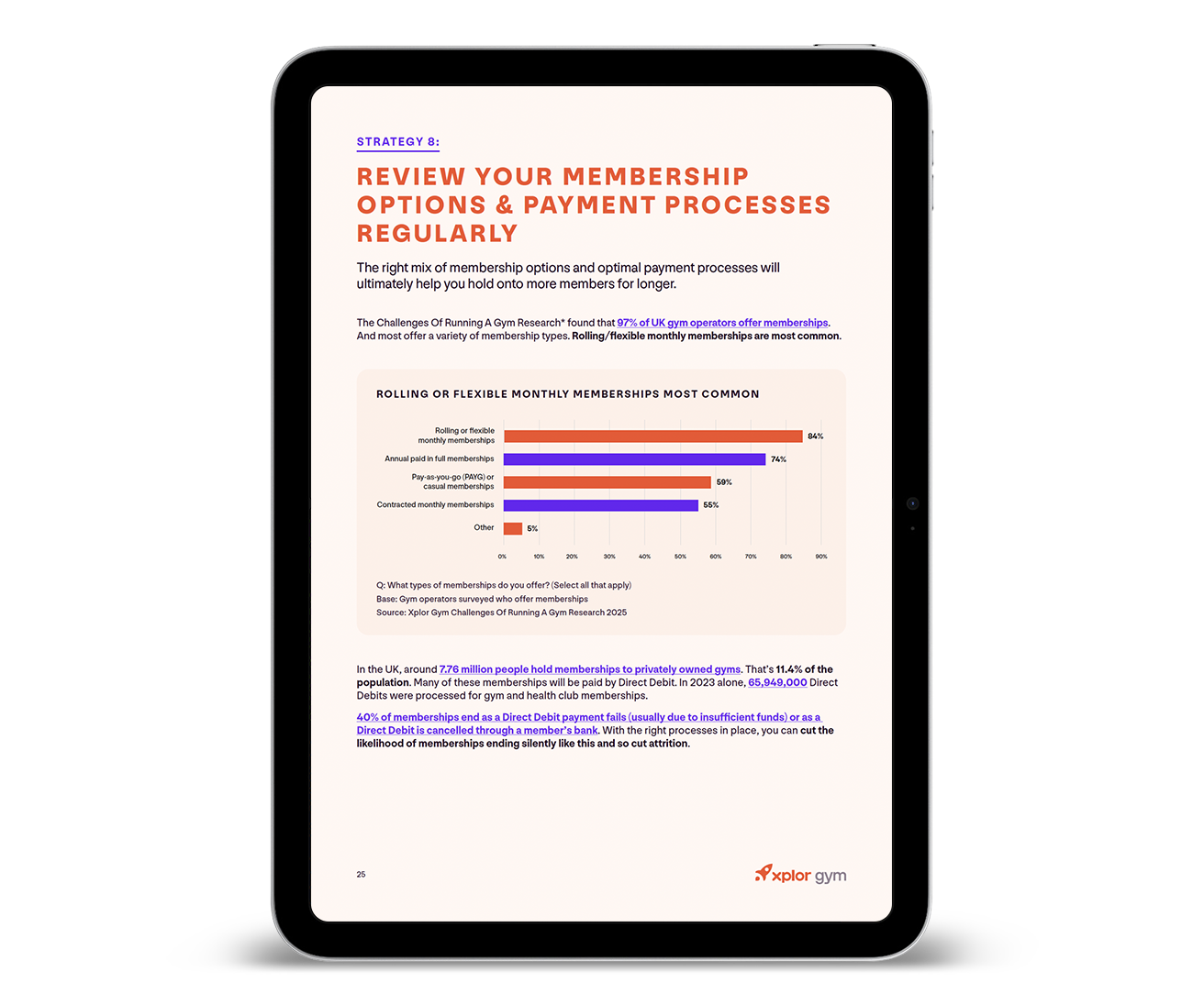 An image of a page from the Xplor Gym Supercharge Gym Member Retention Playbook