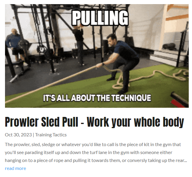 Screenshot showing The Engine House blog post example