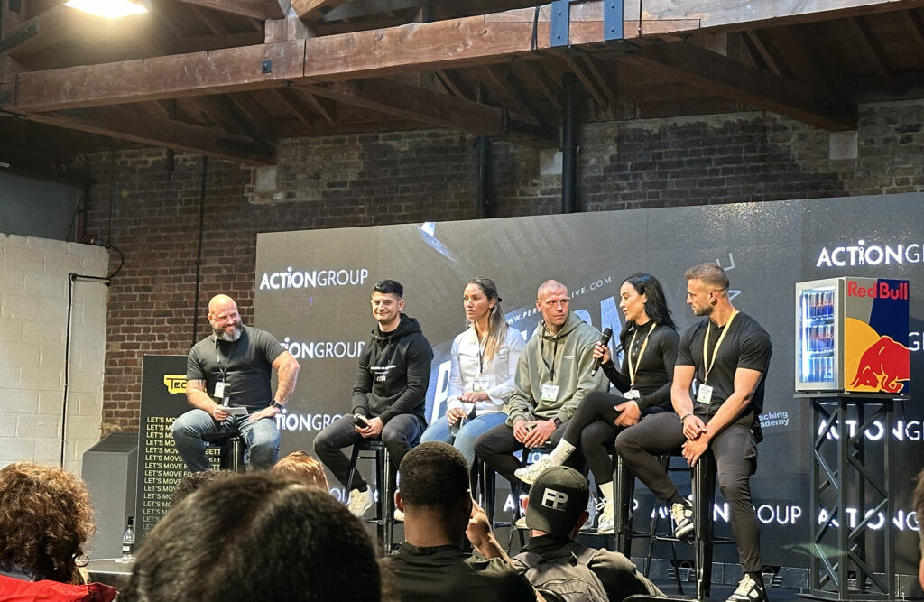 Photo from PerformX Live 2024 showing the Bulletproof Gym Systems panel