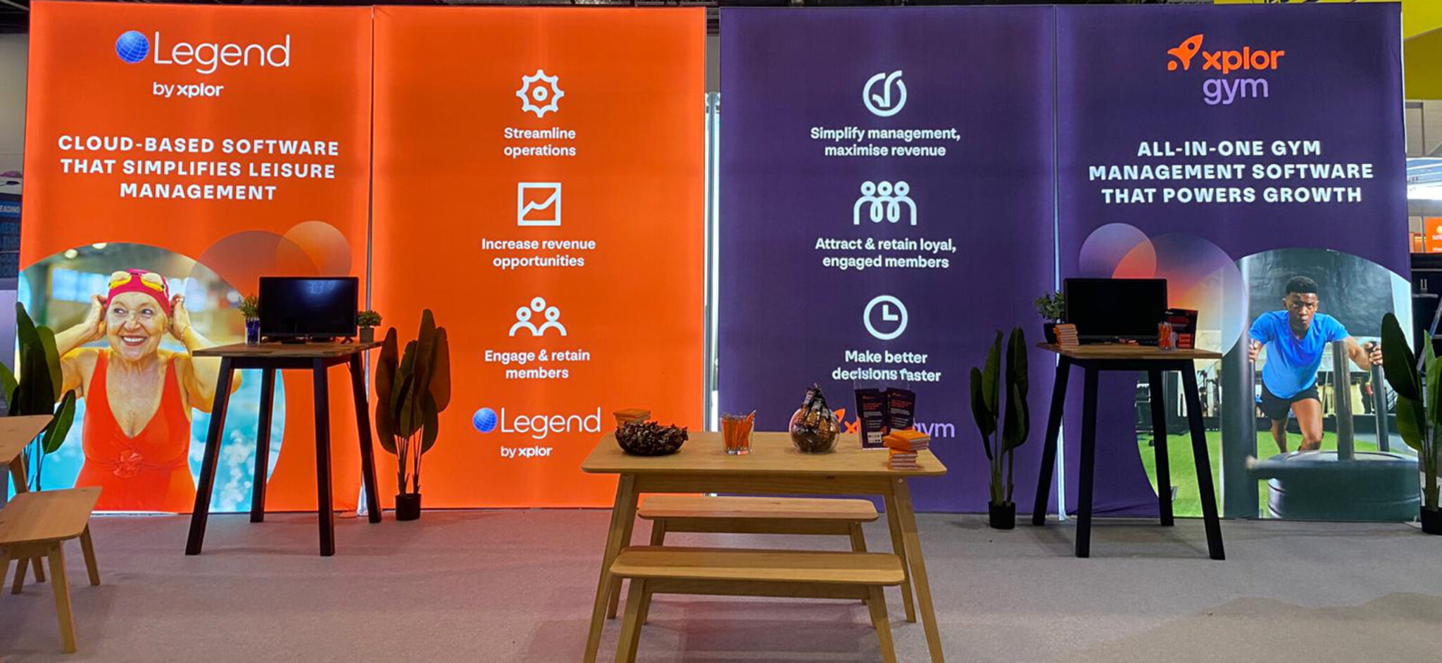 A photo of the Xplor Gym stand at Elevate 2025