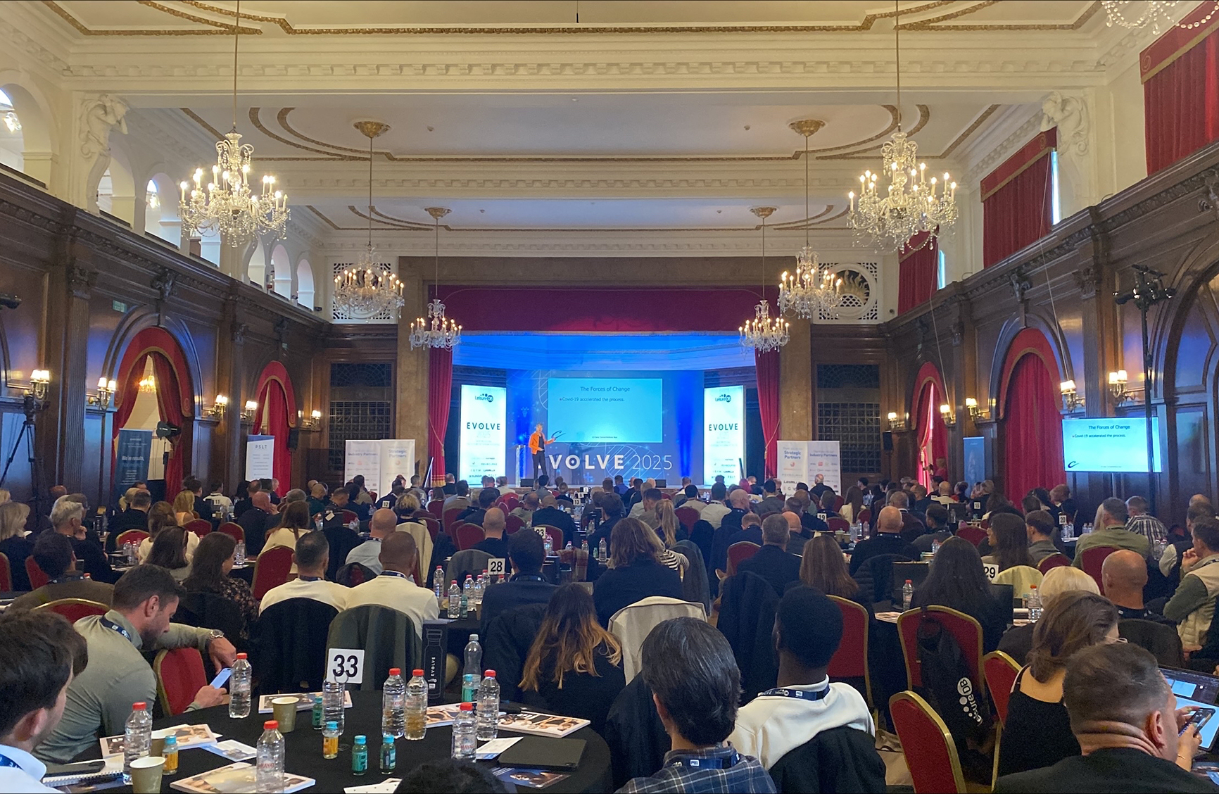A photo of the Leisure DB Evolve 2025 Event in June 2025 at Porchester Hall in London.