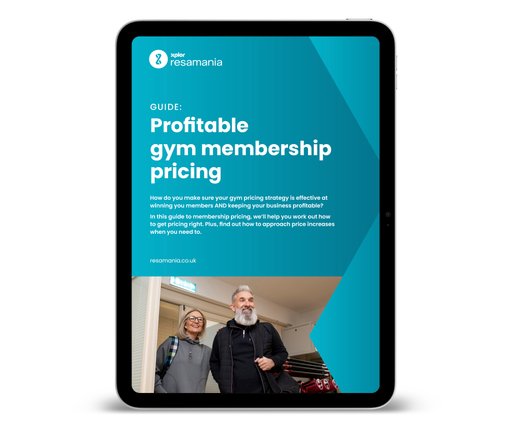 An image of the Gym Membership Pricing Strategy Guide on a tablet device