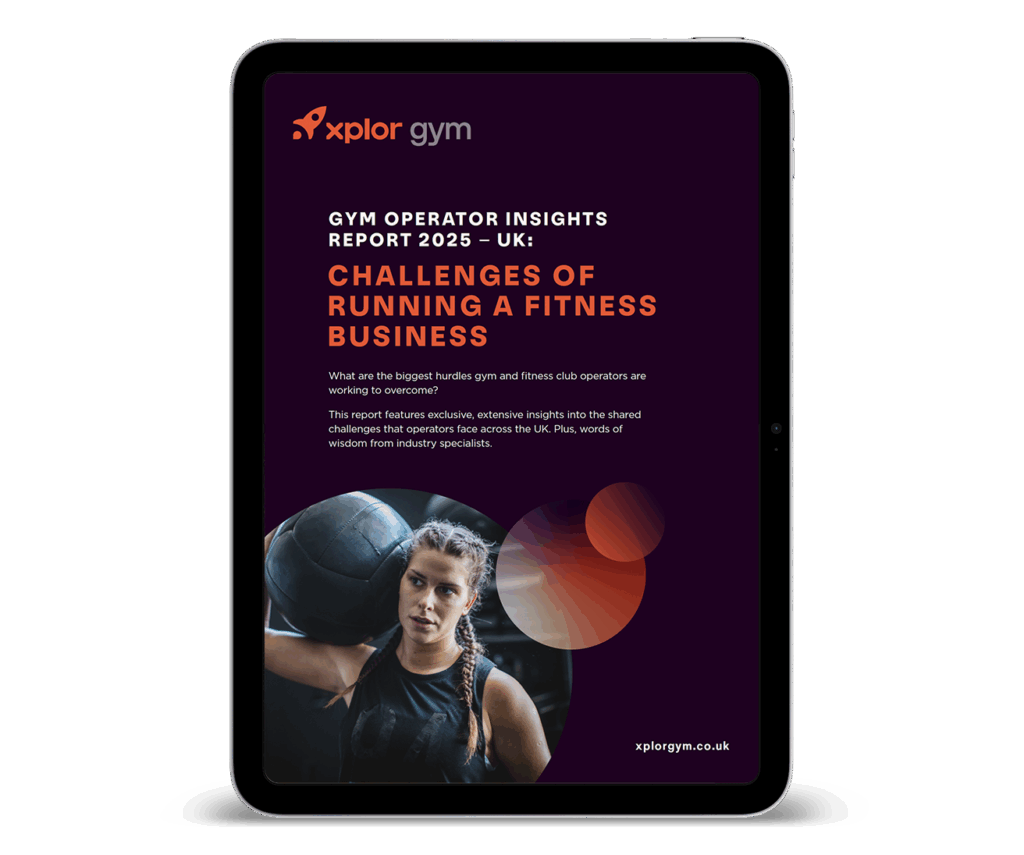 An image of the Xplor Gym UK Gym Operator Insights Report 2025 on a tablet device.