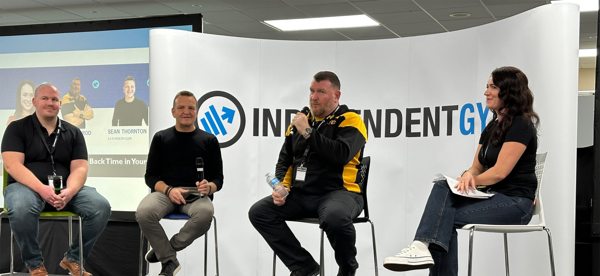 A photo of the main stage at the Independent Gyms Conference 2025