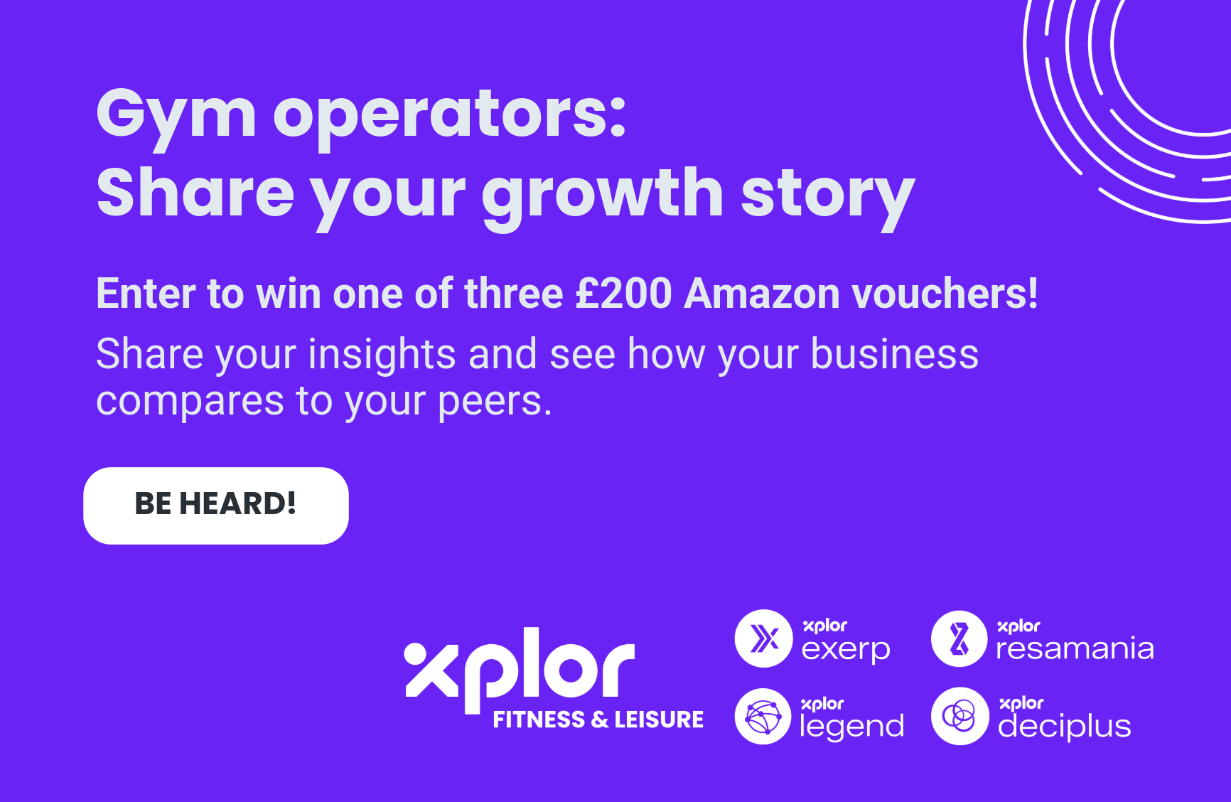 Gym operators: Share your growth story. Enter to win one of three £200 Amazon vouchers. Share your insights and see how your business compares to your peers. Be heard.